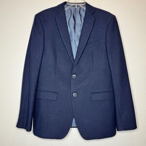 JOHN VARVATOS Bedford Wool Blend Blazer 40R Navy Sport Coat 2 Button‎